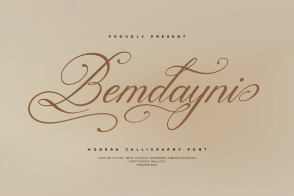 Bemdayni: A Modern Script Font for Elegant Editorial Design