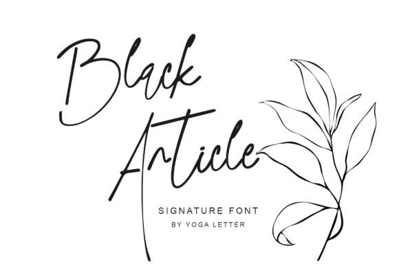 Black Article: A Graceful Script for Editorial Design