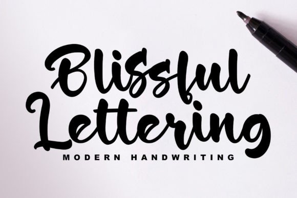Blissful Lettering: A Script Font for Campaign Creativity