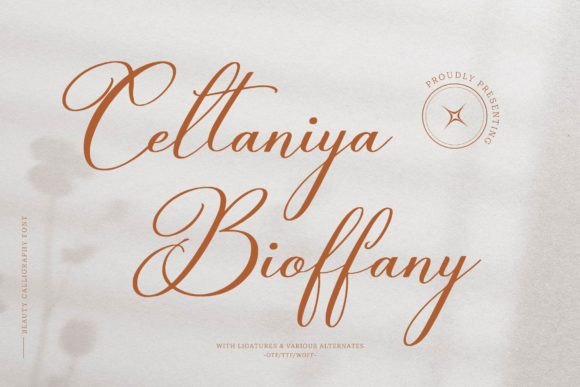 Celtaniya Bioffany: A Script Font for Campaign Creativity