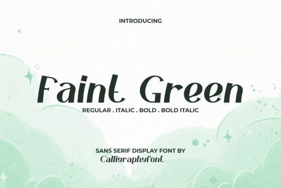 Faint Green Font: A Whisper of Elegance for Handmade Creations
