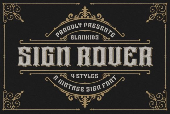 Sign Rover: A Bold Blackletter Font for Editorial Design