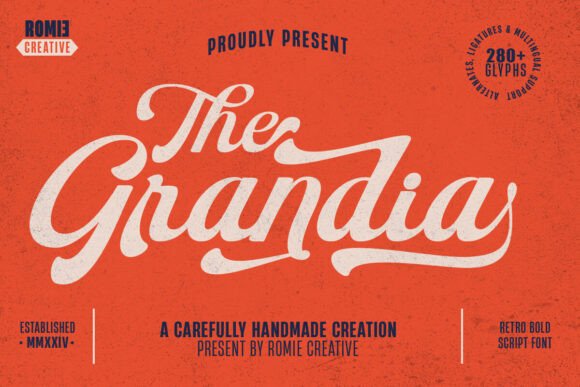 The Grandia: A Script Font That Elevates Your Campaigns